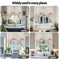 thumbnail image 6 of Swag Curtains Valances for Windows, Rustic Watercolor Floral Short Kitchen Window Curtains Over Sink, Wild Flowers Pink Yellow Dragonflies Cafe Curtains Panel Set Of 2,Rod Pocket, 45 Inches Length, 6 of 8