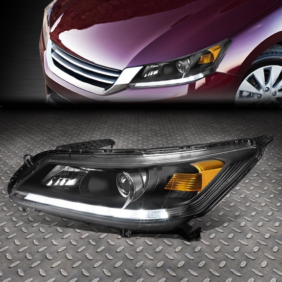 NUVISION for 13-15 Honda Accord Left OE Style LED DRL Projector Headlight Lamp HO2502151
