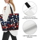 thumbnail image 3 of Fotbe Red Blue White Stars Bolsa Tote Estética de Lona con Estampado para Mujer - Bolsa Reutilizable de Hombro Casual para Vacaciones, Compras, Trabajo y Gimnasio, 3 of 8