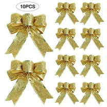 Christmas Red Bows Big Bow Christmas Ornaments Tie Glittering Pink Silver Gold Ribbon Bow Christmas Tree Decoration Manual Christmas Gifts Decor