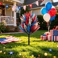 thumbnail image 4 of Virelaxpo Patriotic Artificial Fern Ground Stake 17.7in Red White Blue Foliage Outdoor Yard Ornament for Lawn Garden Planter 4th July Veterans Day, 4 of 6
