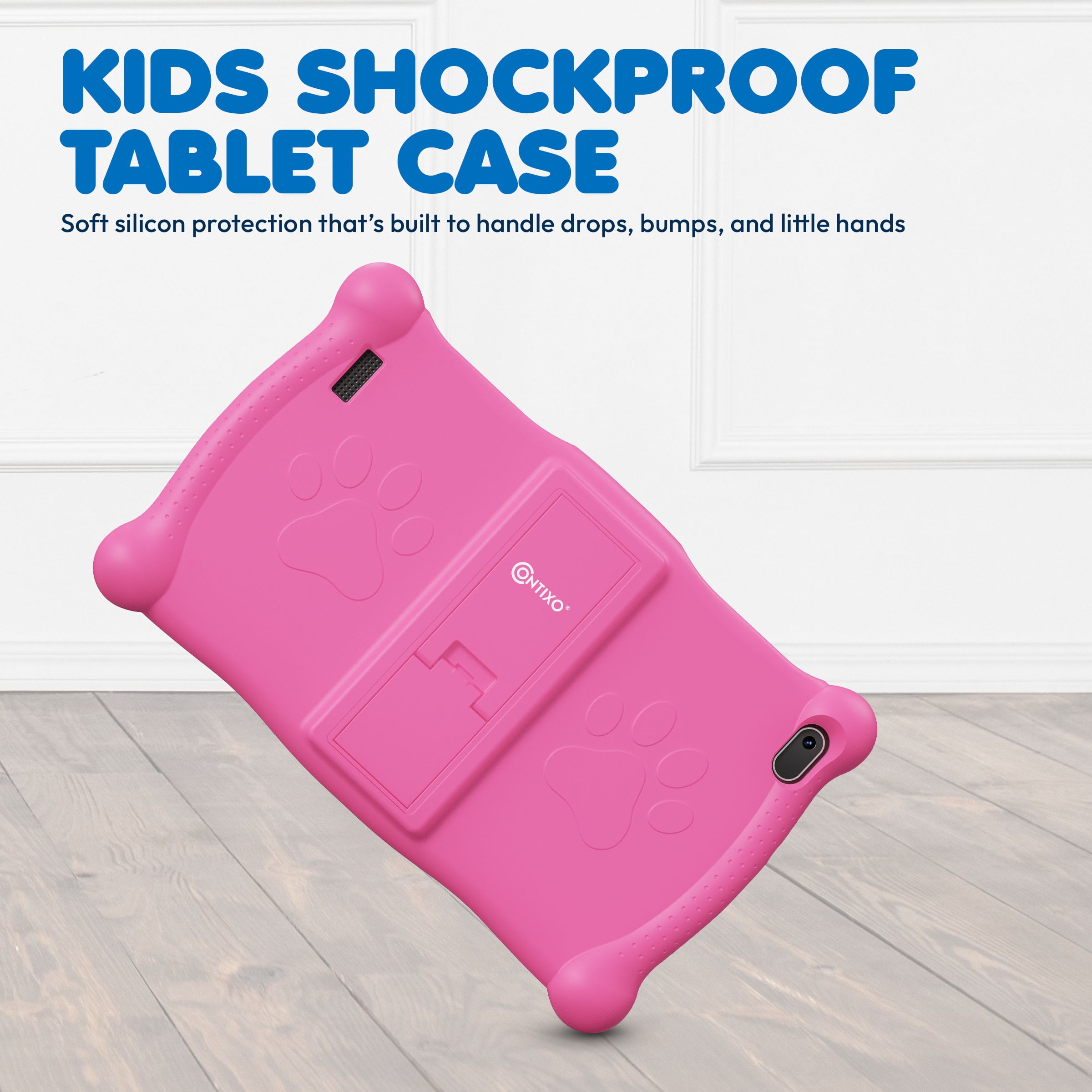 Contixo 7-Inch Kids Tablets, Educational Android Tablet with Stylus and Kickstand Case, 32GB, Ages 3-12, Pink