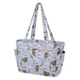 thumbnail image 2 of FORMRS Tote Bag for Women Quilted Large Capacity Travel Work Carry On Shoulder Handbag, Purple Otters Pattern, 2 of 7