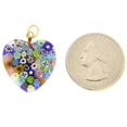 thumbnail image 2 of GlassOfVenice Murano Glass Millefiori Heart Pendant Medium - Multicolor, 2 of 4