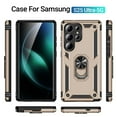 thumbnail image 2 of Dteck Heavy Duty Case for Samsung Galaxy S25 Ultra Phone Case with Metal Ring Magnetic Kickstand, Military Grade Shockproof Rugged Protective Cover for Galaxy S25 Ultra ,Gold, 2 of 7
