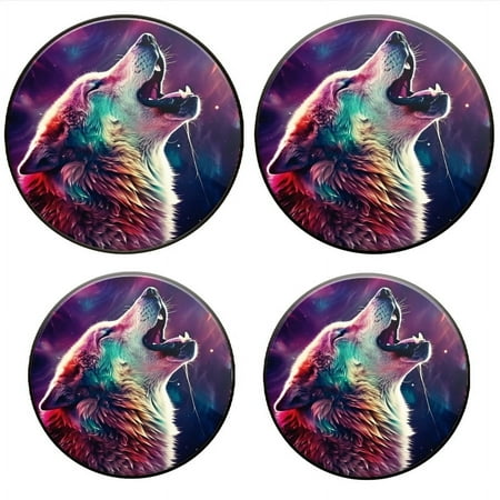 

Bahomeck Gas Stove Burner Cover Set Of 4 Colorful Wolf Howling In The Night Sky Metal Electric Stove Burner Covers Protecting Gas Stoves Kitchen Decor，8 Inch And 10 Inch