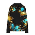 thumbnail image 6 of Ftwytp Womens 2025 Zip Up Hoodies Long Sleeve Jackets Butterfly Print Casual Sweatshirt Loose Jacket with Pockets Hooded Sweatshirts, 6 of 6