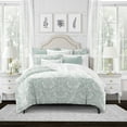 thumbnail image 2 of Damaskus Linen Mist Duvet Cover Set California King, 2 of 5