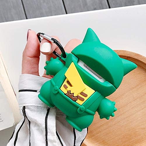 Pokemon airpod case Cover,Pikachu Airpods case Protective Silicone