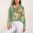 thumbnail image 3 of Vintage Map of The World 1883 (1) Long Sleeve Blouse Woman Streetwear Casual Shirts Summer Oversize Woman Streetwear Clothing Birthday Present, 3 of 7