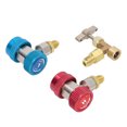thumbnail image 4 of "Premium R134A AC Service Kit - Brass Quick Couplers, Dual Valve Core Tool & Tank Adapters for Auto Air Conditioning Maintenance & Repair", 4 of 6
