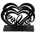 thumbnail image 3 of KAKOWELY Servilletero de hierro fundido con forma de corazón para decoración de mesa de San Valentín, 3 of 5