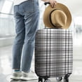 thumbnail image 2 of Black Gray and White Checkered Pattern Luggage Cover Fashion Suitcase Cover Baggage Covers Fit 25-28 Inch Luggage (Go Travel), 2 of 5