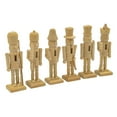 thumbnail image 2 of Dualoai 6x Christmas DIY Nutcracker Figure DIY Blank Unpainted Nutcrackers Paint Your Own Mini Wooden Nutcracker Figure for Xmas Tree, 2 of 9