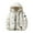 White, variant on Men's Long Waterproof Hooded Jacket with Thick Insulation and Weather Resistant Construction