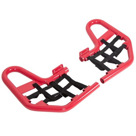 Red Nerf Bars w/Nets guards rack Compatible with 2001-2014 HONDA TRX 250EX Models