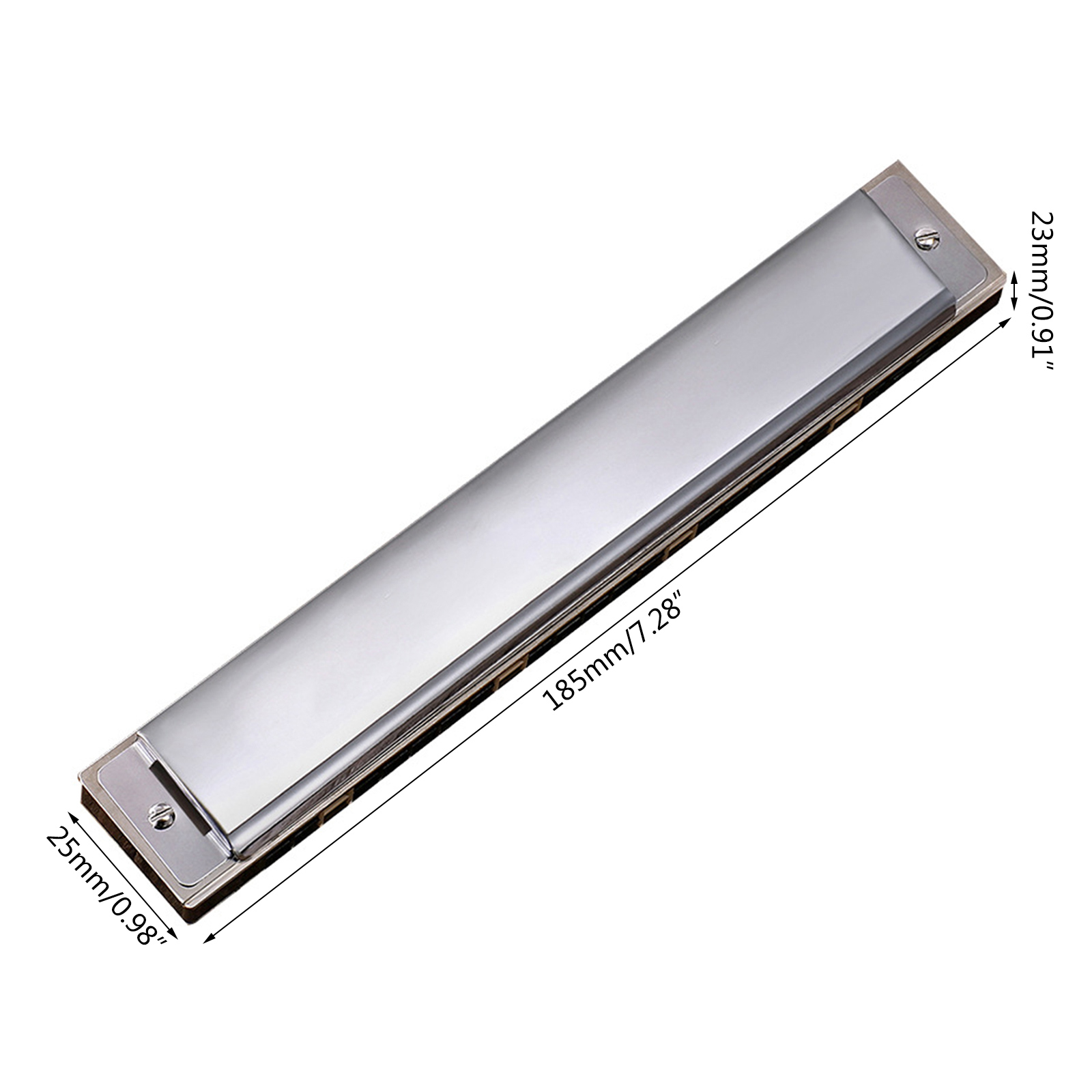 WINDLAND Harmonica 24 Holes Polyphonic C Tone Diatonic Harp for Key C Blues Mouth Organ Harp Early Education Music Sense Training