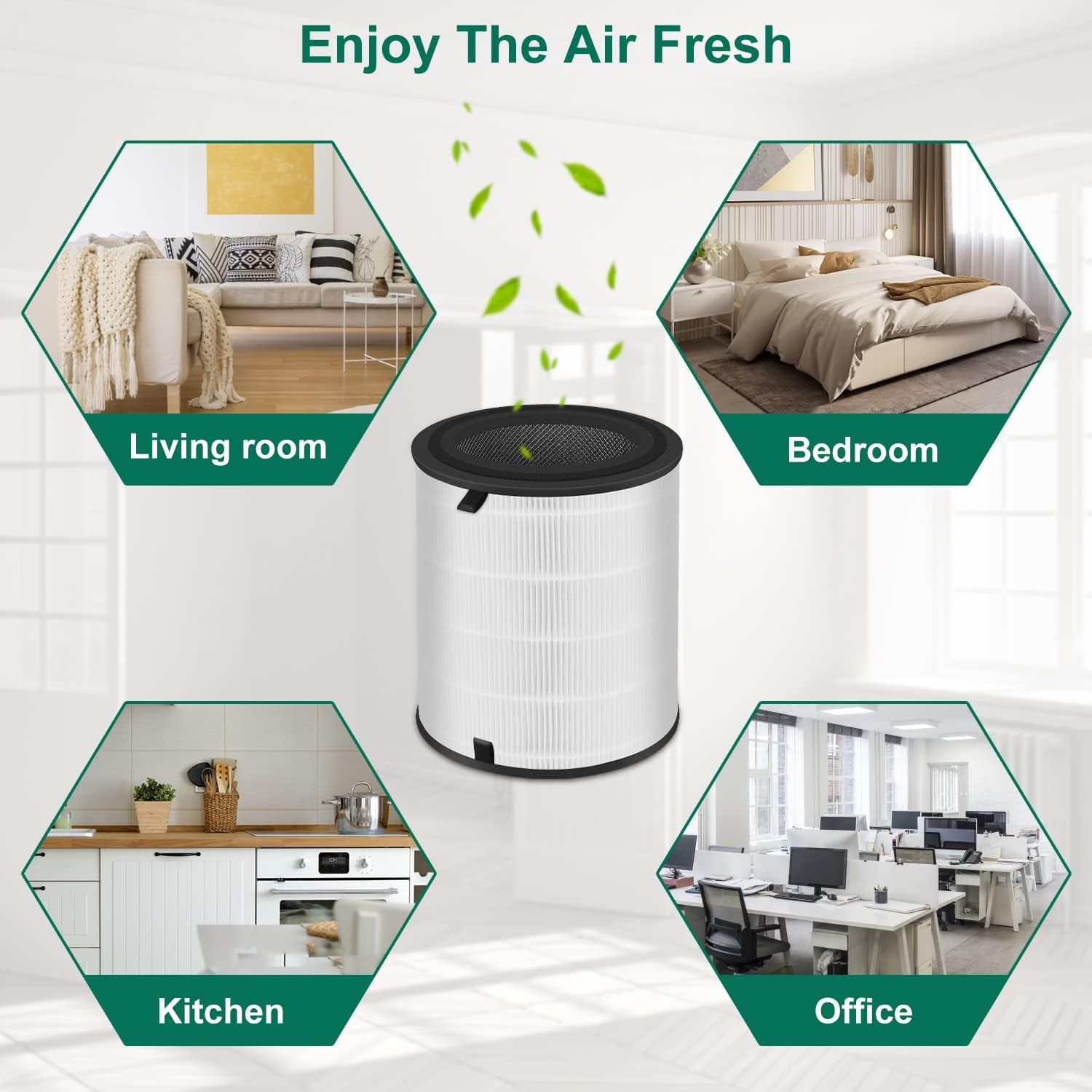 Levoit LV-H133 Air Purifier Filter Set with True HEPA & Activated Carbon, Compatible with LV-H133-RF