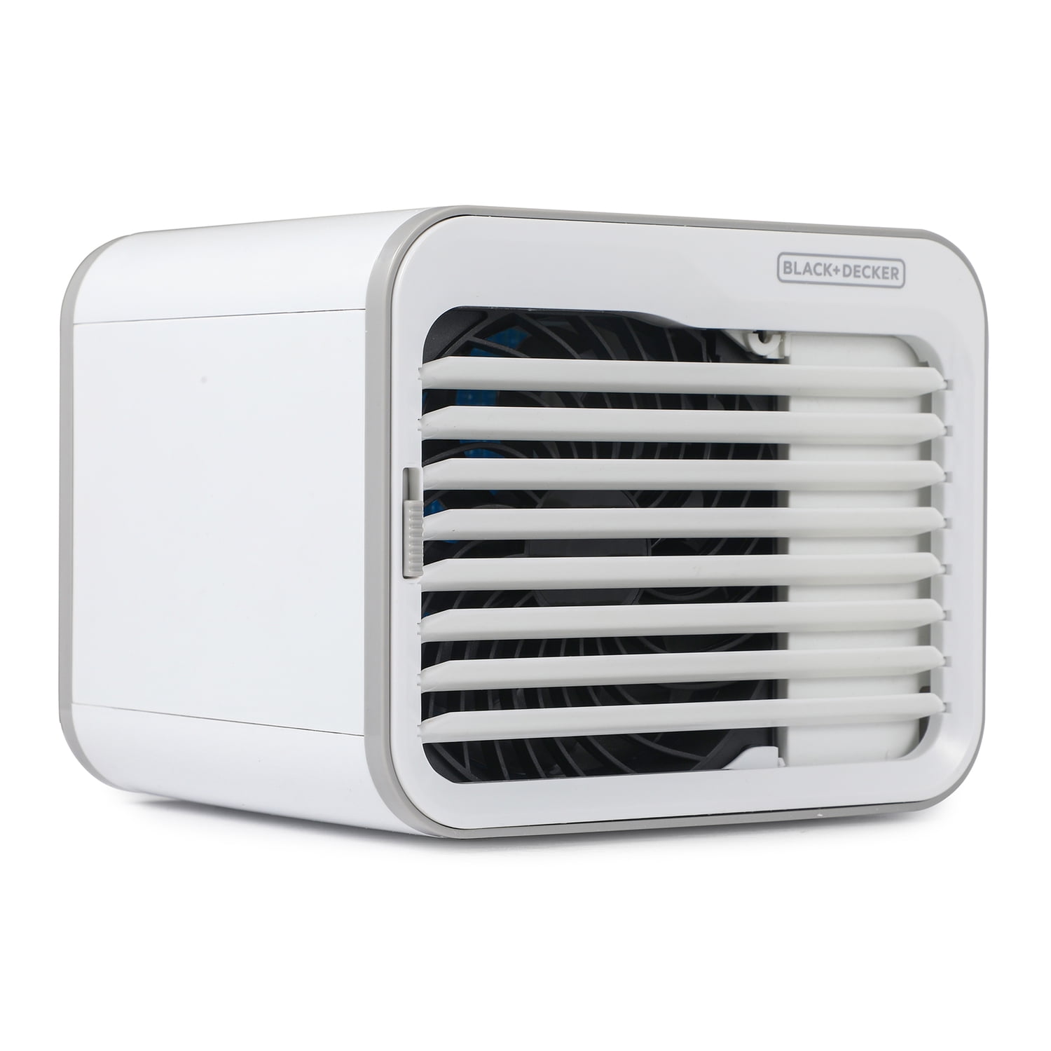 BLACK+DECKER BDMC10 3-Speed Portable USB-Powered Desktop Evaporative Air Cooler with Fan, White/Gray