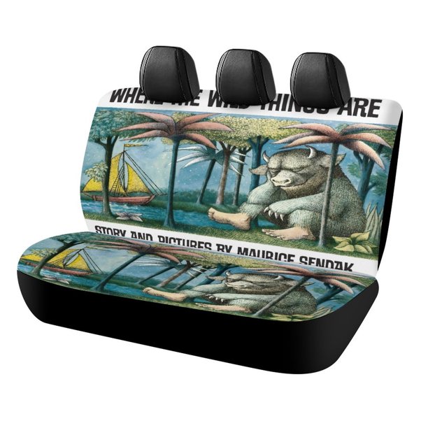 Donde Viven los Monstruos-theme Car Rear Seat Covers Back Elastic Flexible Car Seat Covers Decorative Fits Most Cars 120x59x76cm