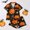 Black, variant on Festive Halloween Pajama Shorts Set for Women Ultra-Soft Short-Sleeve Button Shirt and Coordinating Bottoms Playful Pumpkin Ghost Prints