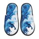 thumbnail image 1 of Fotbe Blue White Fluid Art Pantuflas Peludas para Mujer con Estampado, Zapatillas de Peluche, Zapatos de Invierno para Casa, Uso Interior y Exterior-Large, 1 of 8