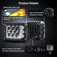 thumbnail image 5 of kkbbma under $5 2Pcs LED Car Light, 36W LED Car Side Lights, Amber White Strobe Pod Lights, Off Road Vehicle Lighting, Waterproof LED Light Bar, Double Sided Color Changing Lights, 5 of 9