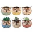 thumbnail image 5 of FRCOLOR  6 Pcs Succulent Basin Flowerpot Owl Vase Planter Planters for Indoor Plants, 5 of 8