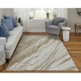 thumbnail image 3 of Feizy Aura Modern Abstract, Ivory/Taupe/Gold, 12' x 15' Area Rug Easy Care Stain Resistant Fade Resistant Industrial Watercolor Floor Rug for Living room Bedroom, 3 of 10