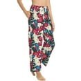 thumbnail image 6 of Salouo Beautiful Flower Print Women's Pajama Pants Casual Loose Sweatpants PJs Flowy Pants Drawstring Palazzo for Women Wide Leg Pants Lounge Pajama -Small, 6 of 8