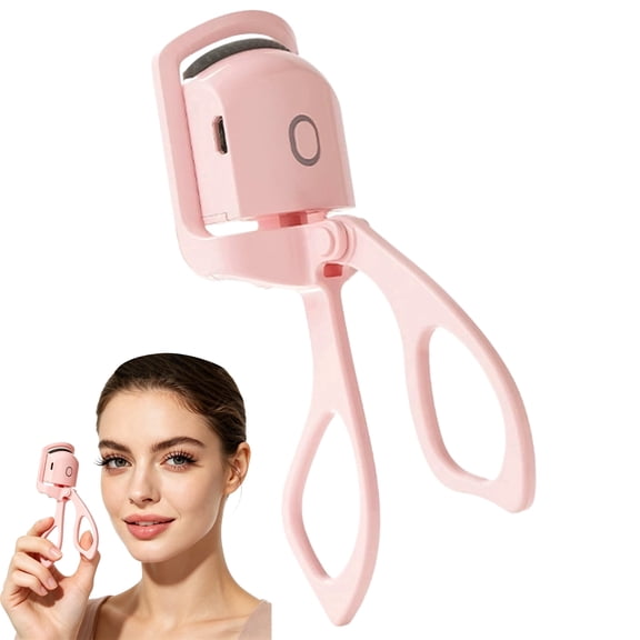 Electric Heated Eyelash Curler, Quick Heat-Up for Women Heated Lash Curler Pink