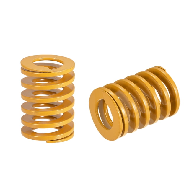 Unique Bargains Die Ressort 2 Pack 30mm OD 35mm Long Spirale d'Estampage Léger Charge Compression Die Ressorts Jaune