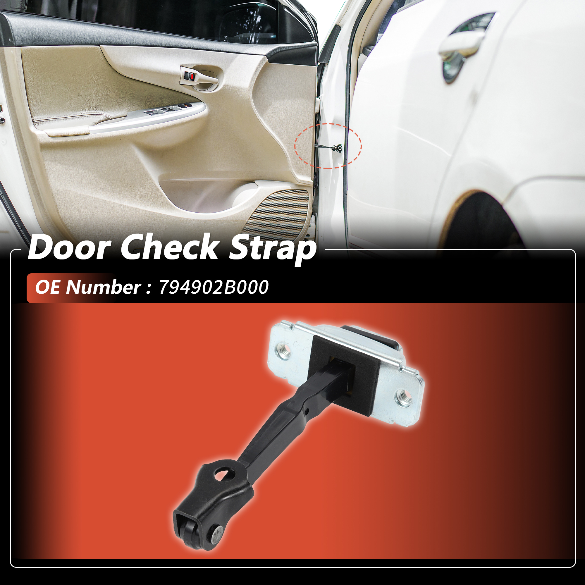 Unique Bargains Door Strap for Hyundai Santa Fe 2006-2012 1pc No.794902B000