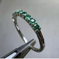 thumbnail image 2 of Dainty Emerald Stacking Eternity Ring Minimalist Ring Emerald Ring Simple Ring Silver Ring Gift for Her Delicate Ring Eternity Band, 2 of 2