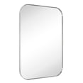 thumbnail image 2 of TEHOME Mid-Century Modern Chic Metal Rounded Wall Mirrors 22'' x 30'' - Brushed Nickel, 2 of 5