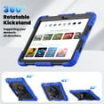 thumbnail image 5 of Case for Lenovo Tab M11 2023 TB-330FU/Xiaoxin Pad 2024 11 inch TB-331FC with Screen Protector, 360 Degree Rotating Kickstand Hand Strap Shockproof Cover with Shoulder Strap, Blue, 5 of 7