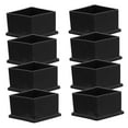 thumbnail image 6 of FRCOLOR  8 Pcs Rubber Chair and Stool Leg Covers Furniture Cabinet Protector Clamping Equipment Floor Black, 6 of 8