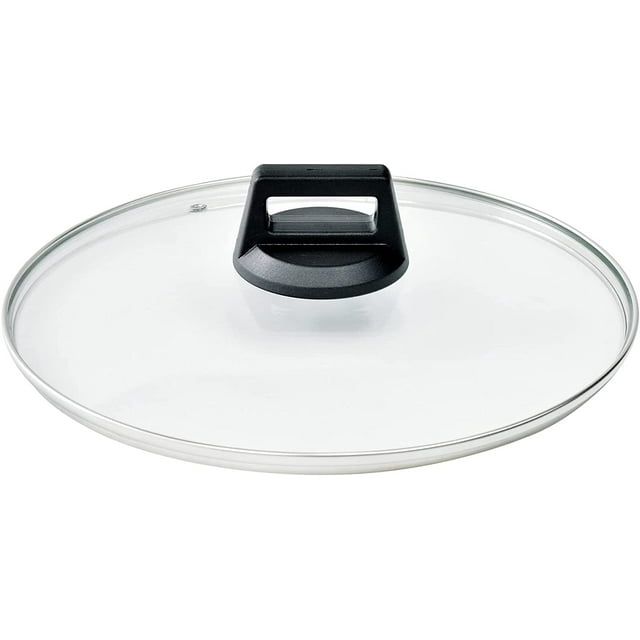 12 In Glass Lid for Frying Pan, Tempered Replacement Cover Compatible with All 12 inches Cookware for Skillets, Round Cast Iron, Cast Aluminium, Stainless Steel Pans &Pots