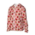 thumbnail image 2 of Kdxio Strawberries Print Women Men Sun Protection UPF 50+ Jackets Zip Up Long Sleeve Hoodie Hiking Lightweight with Pockets, 2 of 8