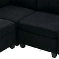 thumbnail image 6 of Modular Sectional Sofa, Freely Combinable 6-Seat Convertible Sectionals with Chaise, U Shaped Oversized Sectional Couches with Storage Ottoman for Home Apartment Office (Black), 6 of 11