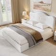 thumbnail image 2 of MODERNLUXE Upholstery Queen Size Platform Bed, Beige, 2 of 9