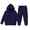 Blue-02, variant on VIPOIN Kids Full Zip Up Fleece Hoodie and Jogger Pants Set, Cozy Solid Color Tracksuit for Daily Wear