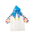 thumbnail image 3 of Chubasquero para niños, Poncho para la lluvia, chaqueta para la lluvia, impermeable para niños, capa con capucha para viajar, deportes al aire libre Azul y, 3 of 8