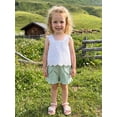thumbnail image 4 of Loicainy Baby Toddler Girl 2 Piece Clothes 6 12 18 24 Months 2T 3T 4T Solid Color Eyelet Sleeveless Square Neck Tops and Shorts Outfits Set, 4 of 9