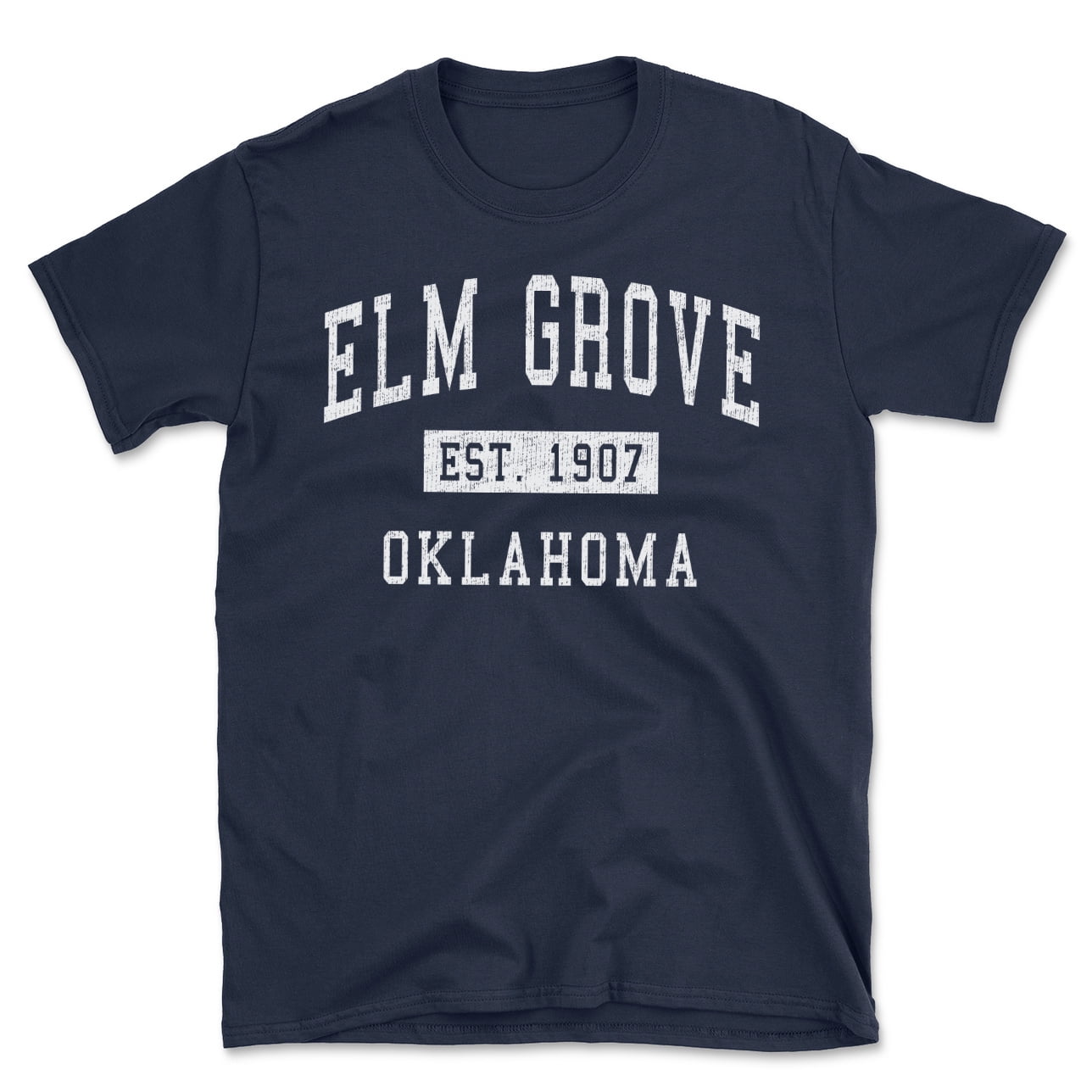 Elm Grove Oklahoma Classic Established Men's Cotton T-Shirt - Walmart.com