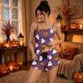 thumbnail image 2 of XIYON Halloween Pajamas Women Ghost Pumpkin Sleepwear 2 Piece Soft Tanks Top and Shorts Pajama Set Comfort Cozy Nightwear, 2 of 4