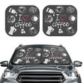 thumbnail image 2 of Haiem I Love Coffee Car Windshield Sun Shade (2 Pieces) Foldable Windshield Sun Shade Car Accessories for Truck SUV Pickup-Large, 2 of 7