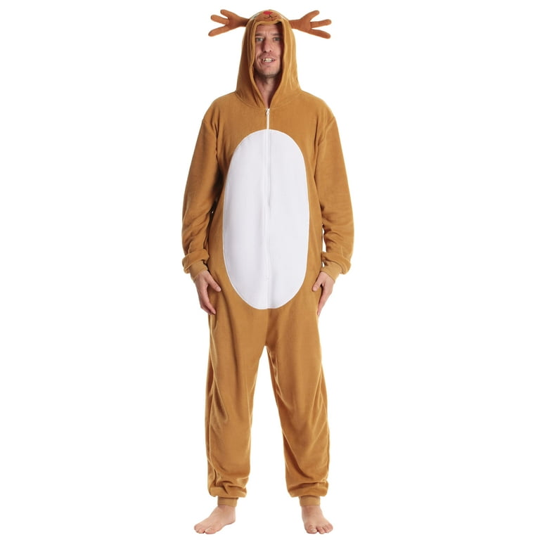 followme Men s Adult Onesie Holiday Microfleece Jumpsuit One Piece
