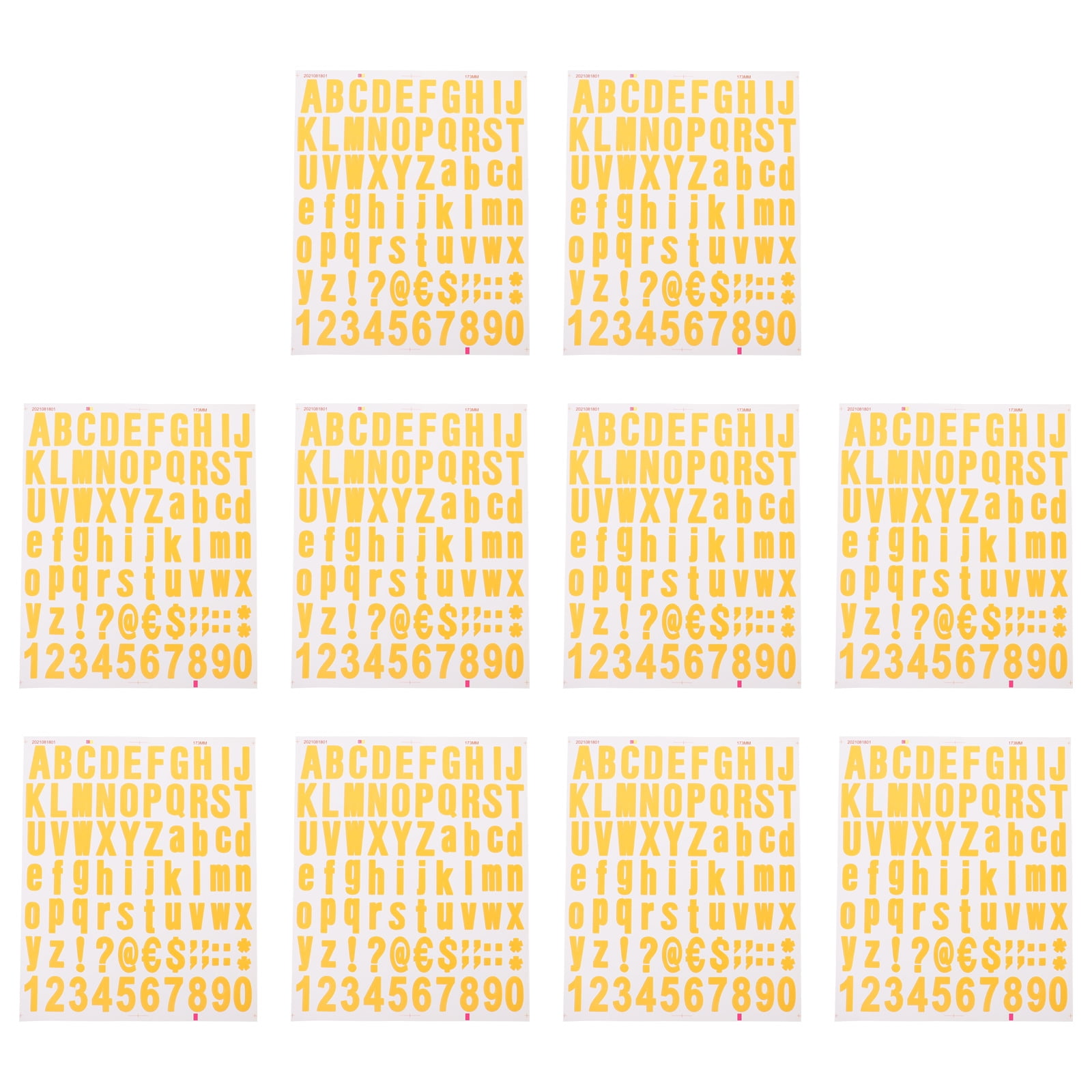 Glitter Cursive Alphabet Letter Stickers, 1-Inch, 50-Piece, Silver 