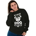 thumbnail image 3 of Only My Dog Understands Me Pet Lover Unisex Plus Fleece Graphic Sweatshirt Brisco Brands 2X, 3 of 5